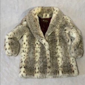 Vintage American Signature Faux Fur Coat Size 14